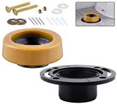 Toilet Flanges and Wax Rings for Toilets with Extended Flanges and Extra Thick Wax Rings for Floor Exit Toilets New Installation or Reinstallation 3" or 4" Waste Line for Plumbing Below Floor