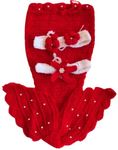 Newborn Baby Girl / Boy Crochet Knit Costume Photography Prop Outfits (Mermaid Red)