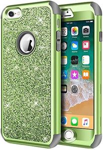 iPhone 6s Case, iPhone 6 Case, Hython Heavy Duty Full-Body Defender Protective Case Bling Glitter Sparkle Hard Shell Armor Hybrid Shockproof Rubber Bumper Cover for iPhone 6 and 6s 4.7-Inch, Green