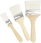 Paint Brush Deck Brush for Applying Stain Paint Brush Quick Decking, Fence, Walls and Furniture Paint Application 3 Pack 1inch 2inch 3inch (3)