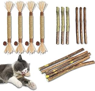 15Pcs Silvervine Sticks for Cats, Natural Cat Catnip Chew Toys for Cat Kittens Toy Teeth Cleaning, Cat Toy Matatabi Dental Care Increase Appetite Calm Cat Anxiety and Stress Aggressive Chewers