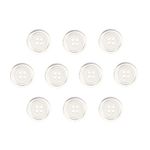 Seeking ROAM Buttons 4 Hole, 1 Inch, Resin, 10 Pieces, Clear (Clear)