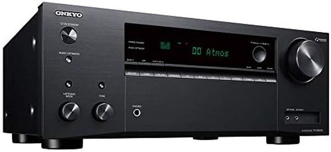 Onkyo TX-NR595 Home Audio Smart Audio and Video Receiver, Sonos Compatible and Dolby Atmos Enabled, 4K Ultra HD and AirPlay 2 (2019 Model), Black