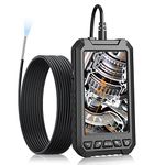 POSSRAB 1080P Endoscope Camera, 5" IPS Screen 3.9mm Borescope Inspection Camera with 6.5ft Semi-Rigid Flexible Cable, Industrial Inspection Camera with 6 LED Fill Light for Pipe, Sewer, Car Repair