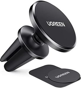 UGREEN Car Phone Mount Magnetic Air Vent Universal Magnet Cell Phone Holder Compatible for iPhone 16 Pro Max 15 14 13 12 11 Galaxy S24 Ultra S23 S22 S21 S20, Google Pixel, and More, Gloss Black