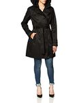 GUESS Women's Double Breasted Trenchcoat, Trenchcoat Black, Medium