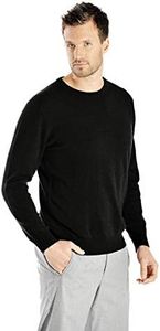 Cashmere Boutique 100% Pure Cashmere Crewneck Sweater Men – Pullover, Long Sleeve, Classic Style, Lightweight, Soft and Warm