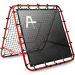 Amazing Tour Double Sided Rebounder Net Football Training Equipment, Soccer Goal Kickback Target Adjustable for Kids Play Teaching Practise Equipment, Adjustable Portable Football Nets for Garden,Red