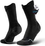 BRISIRA Coolmax Soccer Grip Socks Mens Non Slip Grip Pads Cushion Bamboo Viscose Football Baseball Sport Sock