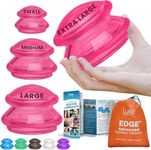 Silicone Cupping Therapy Set Professional Massage Cupping Cups for Cupping Therapy 4 Cup Kit for Massage, Myofascial Release, Cellulite Reduction (Lure Pink)