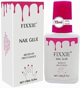 Extra Strong Nail Glue (15 Gram X 1 Bottle) With Brush For Acrylic Tips Extra Strong Nail Glue For Stick On Fake Nails