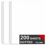 (Pack of 2) Unpunched Refills Paper, Letter Size Loose Leaf Paper for Ring Binder/Discbound Notebook Planner Inserts, 200 Sheets/400 Pages, White, Dot Grid, 8.5 X 11 Inch