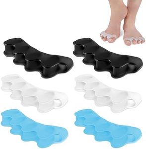 zoerbufan Toe Separators [3 Pair], Toe Stretcher for Overlapping Toes to Relax Toes,Silicone Toe Straighteners for Hallux Valgus,Soft Gel Toe Spacers for Correct Bunions (3 Color)