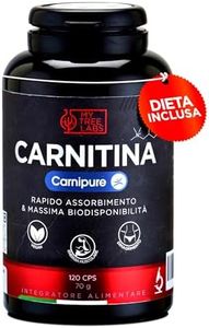 MYTREELABS® Carnitina Carnipure Brevettata® (DIETA DIGITALE INCLUSA), 120CPS di L Carnitina Vegan Ultra Pura | Alta Biodisponibilità, Energizzante, Recupero Muscolare e Aumento Prestazioni Sportive