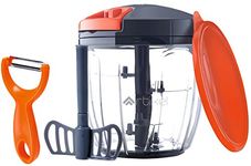 Artikel Manual Chopper & Blender with Storage Lid | Chops Vegetables, Nuts & Fruits | Blends Flour | Egg Beater | Meat Mincer | Large - 900 ml + Vegetable Peeler (Combo Pack)