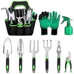 Garden Tool Set, 9-Piece Rust-Resistant Garden Tools Set with Storage Bag, Garden Set, Hand Tool Gift Kit, High Performance Garden Tools, Ideal Garden Gifts for Women/Men