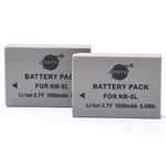 DSTE® 2pcs NB-5L Replacement Li-ion Battery for Canon PowerShot S100, S110, SD700 IS, SD790 IS, SD800 IS, SD850 IS, SD870 IS, SD880 IS, SD890 IS, SD900 IS, SD950 IS, SD970 IS, SD990 IS, SX200 IS, SX210 IS, SX220 IS, SX230 HS Digital Cameras