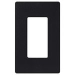 Lutron Claro 1 Gang Decorator/Rocker Wallplate, Gloss, Black (1-Pack) | CW-1-BL