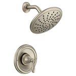 Moen T2252EPBN Brantford Shower Only System with Rainshower Showerhead without Valve, Brushed Nickel