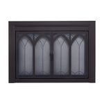 Pleasant Hearth Collin Collection Fireplace Glass Door, Black