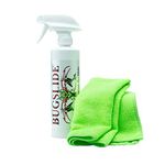 BugSlide Clean and Polish Shop Kit Includes 16 Ounce Spray Bottle and Micofiber Towel - Easy Application Polish