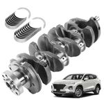 Engine Crankshaft and Bearings kit Compatible with Hyundai Santa Fe Sonata Tucson Kia Optima Sorento Sportage 2.4L, Replace 23111-2G200 23111-2G230