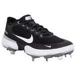 Nike Men's Alpha Huarache Elite 3 Metal Baseball Cleats SZ 7 Black/White, White, 7 US Big Kid