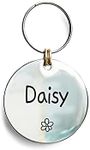 Cats Dogs ID Tags Personalized Engraving Minimal Design Name with Cute Symbols for Medium Pets Collar Accessories 316L Stainless Steel Custom Text 4 Line on The Back Side