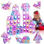 36PCS Magnetic Building Blocks Tiles for Girls Boys Kids Learning Educational Magnets Construction Set for 3 4 5 6 7 8+ Year Old STEM Toy Christmas Birthday Gift Age 3-8 Toddlers