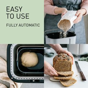 Panasonic Fully Automatic Bread Maker – 31 Programs, Yeast & Nut Dispenser, Silver