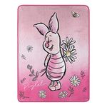 Northwest Winnie The Pooh Micro Raschel Throw Blanket, 46" x 60", Piglet Flowers