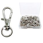 30 Pcs Metal Swivel Lanyard Snap Hook, Key Chain Swivel Hook Lobster Claw Clasp (Small Size)