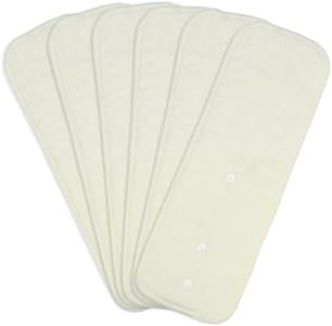 Mama Koala 4-Layer Natural and Microfiber Cloth Diaper Inserts, Adjustable and Reusable for Any Baby Cloth Diaper(6 Pack)