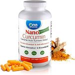 One Planet Nutrition Nano Curcumin Capsules, 500 mg Family Size, Turmeric Curcumin Water Soluble Supplements, Non GMO Gluten Free Turmeric Capsules Made from Turmeric Extract - 240 Veggie Capsules