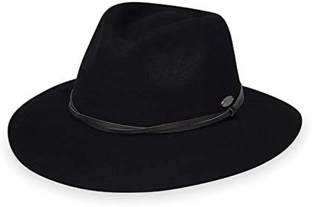Wallaroo Hat Company Women’s Aspen Fedora – UPF 50+ Sun Protection, Packable and Adjustable Sizing for Medium Crown Sizes, Black, One Size