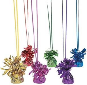 Fun Express Balloon Weights – Ideal for Birthday Wedding and Event Decorations – Assorted Bright Colors to Complement Any Theme – Durable and Stylish Design – Perfect for Balloon Displays – 12 Pieces