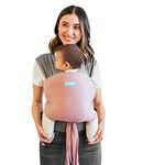 Moby Ring Sling Wrap Carrier | Hands-Free, Versatile Support Wrap for Mothers, Fathers, and Caregivers | Breathable, Baby Wrap Carrier for Newborns, Infants & Toddlers | Supports 8-33 lbs (Dusty Rose)