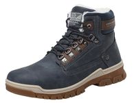 ARRIGO BELLO Men's Winter Boots Walking Hiking Ankle Snow Classic Fur Lined Warm Outdoor Boot Size 7-11UK (B-Blue, Size 9.5)