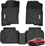 YITAMOTOR Floor Mats Fit for 2022-2025 Honda Civic All Weather Car Liners 1st & 2nd Row Set, TPE All-Weather Civic Floor Liners (Not for Coupe Models)