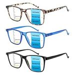 Progressive Multifocus Reading Glasses Blue Light Blocking,Spring Hinge Readers for Women Men (multicolor, 2.75)