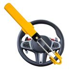 Steering Wheel Lock Twin Bar, Steering Lock, Stop Thieves Stealing Your Car, Car Steering Wheel Locks, Anti-Theft Device, Universal Fit, High Visibility, Adjustable Length, 3 Keys