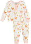 Mud Pie Girls Flower Chicken Pjs