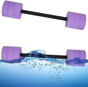 Hikeen Aquatic Exercise Dumbbells Water Dumbbell Pool Resistance Aquatic Fitness Barbells High-Density EVA Foam Pool Weights Dumbbells, for Water Aerobics Weight Loss (1 Purple Long Barbell)