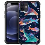 DJSOK Case Compatible with iPhone 11,H Star Shark with Four Corners Shockproof Protection Soft TPU Bumper and Hard PC Pattern Back Case for iPhone 11