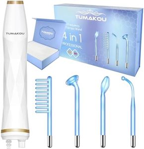 High Frequency Facial Device - TUMAKOU Blue High Frequency Facial Wand - Portable High Frequency Machine with 4 Fusion Neon + Argon Wands