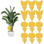 12 pack Sticky Fruit Fly and Fungus Gnat Trap Yellow Sticky Fly Traps Insect Killer for Houseplant indoor and outdoor plants