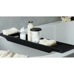 RuPS 80 x 18 cm Large Black Bath Tub Caddy Tray Bridge for Bath Accessories Wooden Bathtub Tray Table/Shelf, SPA Like Home Tray, Pool Tray, Bathroom Storage Shelf, Bathroom Decore Bathtub Tray