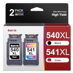 Salols Ink Cartridges 540 and 541 XL Twin Pack PG-540 CL-541 XL Ink Cartridges PG-540XL Black 541XL Colour for Pixma TS5150 TS5151 MG3550 MG3600 MG3650 MG4250 (package may vary)