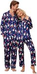Ekouaer Christmas Pj Set for Men Lo