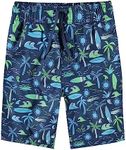 Kanu Surf Boys' Reflection Quick Dry UPF 50+ Beach Swim Trunk, Yacht Club Navy, 8